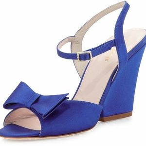 Kate Spade Imari Blue Satin Bow Wedges